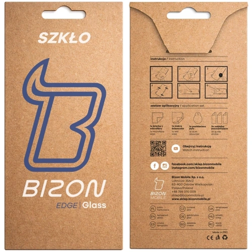 Szkło hartowane Bizon Glass Edge 2 do Xiaomi 17 czarna ramka