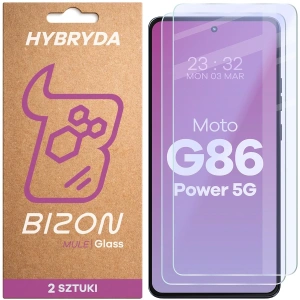 Elastyczne szkło hybrydowe Bizon Glass Mule Duo do Motorola Moto G86 Power 5G [2 PACK]