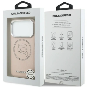 Etui Karl Lagerfeld K Head Point Logo MagSafe do Apple iPhone 17 Pro różowy