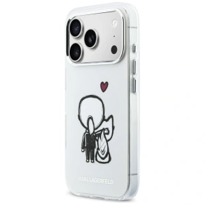 Etui Karl Lagerfeld Karl & Choupette Back MagSafe do Apple iPhone 17 Pro Max przezroczysty