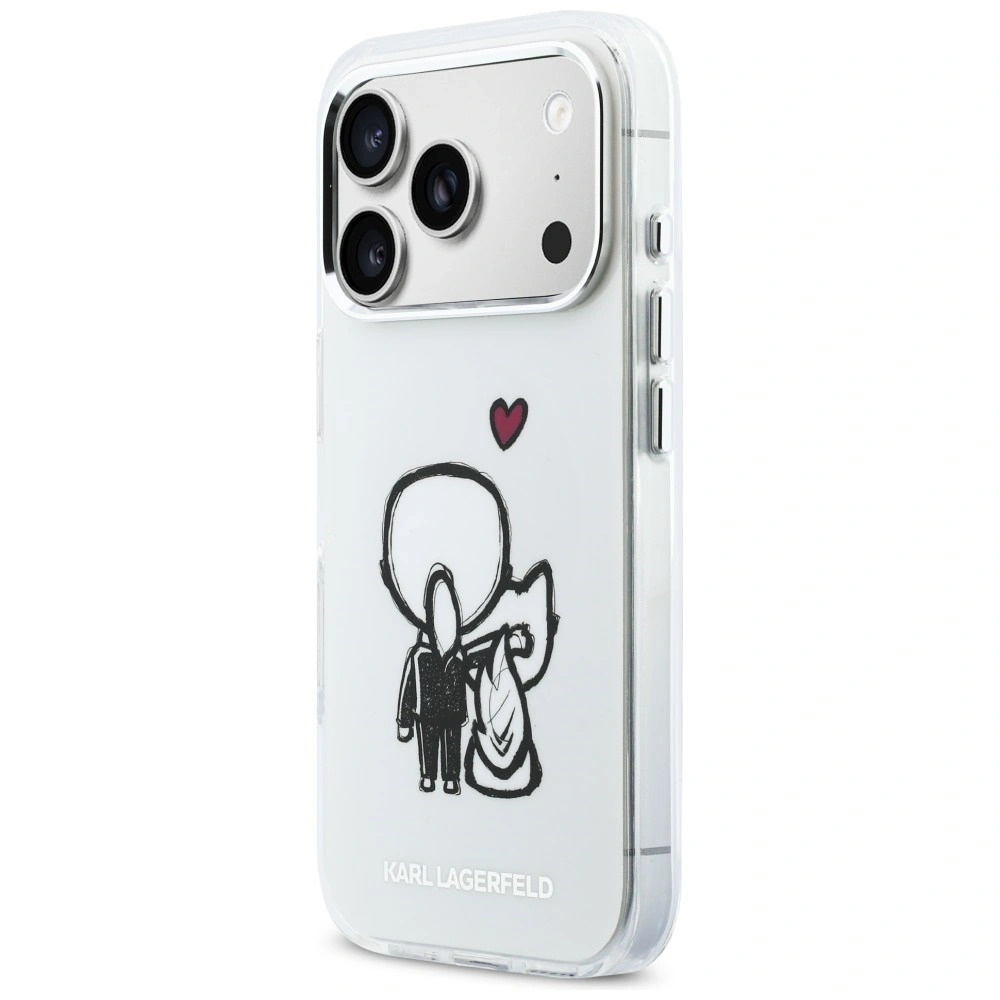 Etui Karl Lagerfeld Karl & Choupette Back MagSafe do Apple iPhone 17 Pro Max przezroczysty
