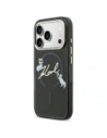 Etui Karl Lagerfeld IML Choupettes Karl Script Logo MagSafe do Apple iPhone 17 Pro Max czarny