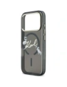 Etui Karl Lagerfeld IML Choupettes Karl Script Logo MagSafe do Apple iPhone 17 Pro Max czarny