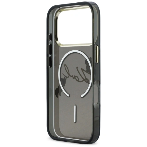 Etui Karl Lagerfeld IML Choupettes Karl Script Logo MagSafe do Apple iPhone 17 Pro Max czarny