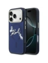 Etui Karl Lagerfeld IML Choupettes Karl Script Logo MagSafe do Apple iPhone 17 Pro Max niebieski
