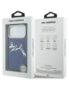 Etui Karl Lagerfeld IML Choupettes Karl Script Logo MagSafe do Apple iPhone 17 Pro Max niebieski