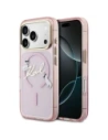 Etui Karl Lagerfeld IML Choupettes Karl Script Logo MagSafe do Apple iPhone 17 Pro Max różowy