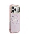 Etui Karl Lagerfeld IML Choupettes Karl Script Logo MagSafe do Apple iPhone 17 Pro Max różowy