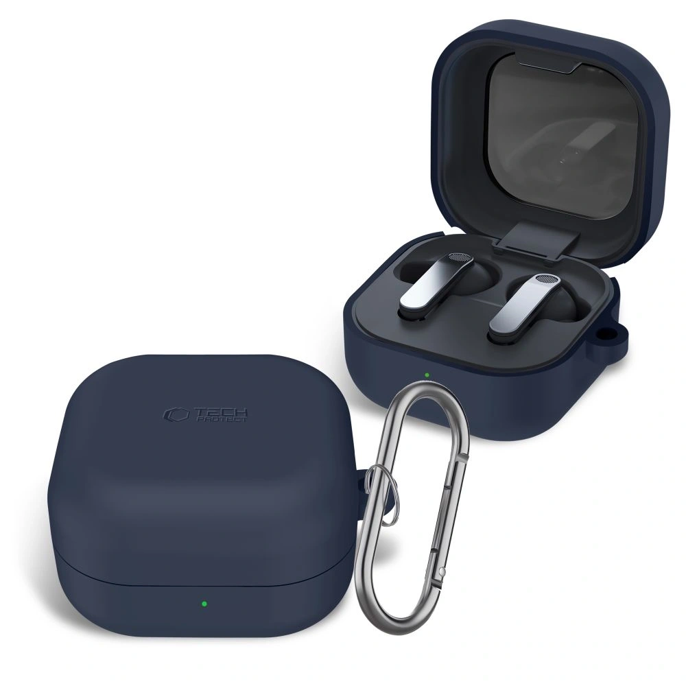 Etui Tech-Protect Silicone Hook do Samsung Galaxy Buds 4 / 4 Pro Navy Blue