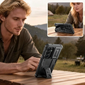 Etui Tech-Protect Kevlar Cam+ do Samsung Galaxy S26 Black [2 PACK]