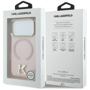Etui Karl Lagerfeld IML K Head Logo MagSafe do Apple iPhone 17 Pro Max różowy