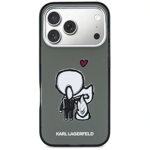 Etui Karl Lagerfeld Karl & Choupette Back MagSafe do Apple iPhone 17 Pro Max czarny