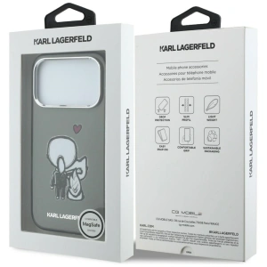 Etui Karl Lagerfeld Karl & Choupette Back MagSafe do Apple iPhone 17 Pro Max czarny