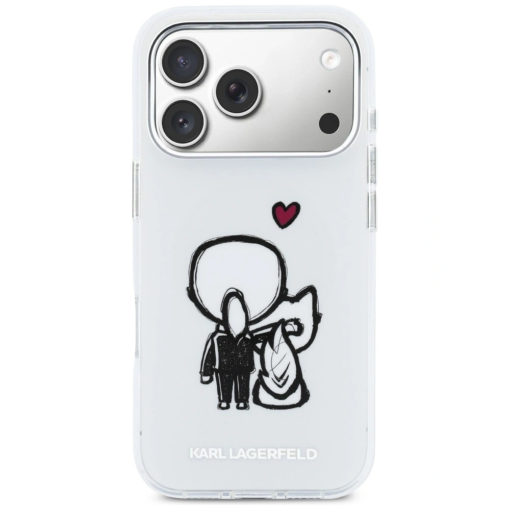 Etui Karl Lagerfeld Karl & Choupette Back MagSafe do Apple iPhone 17 Pro przezroczysty