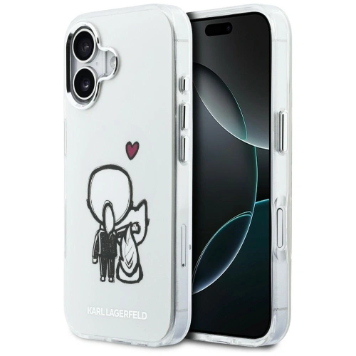 Etui Karl Lagerfeld Karl & Choupette Back MagSafe do Apple iPhone 17 przezroczysty