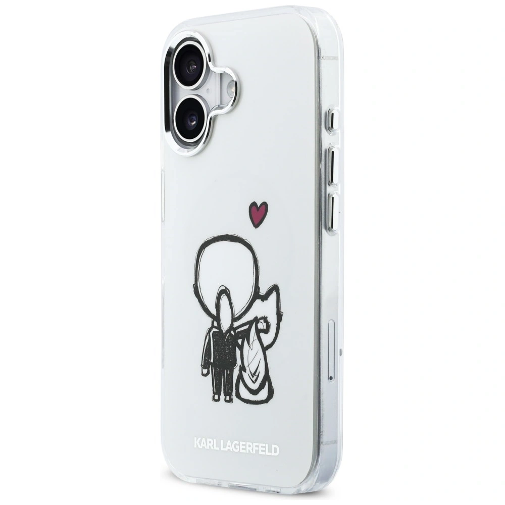 Etui Karl Lagerfeld Karl & Choupette Back MagSafe do Apple iPhone 17 przezroczysty
