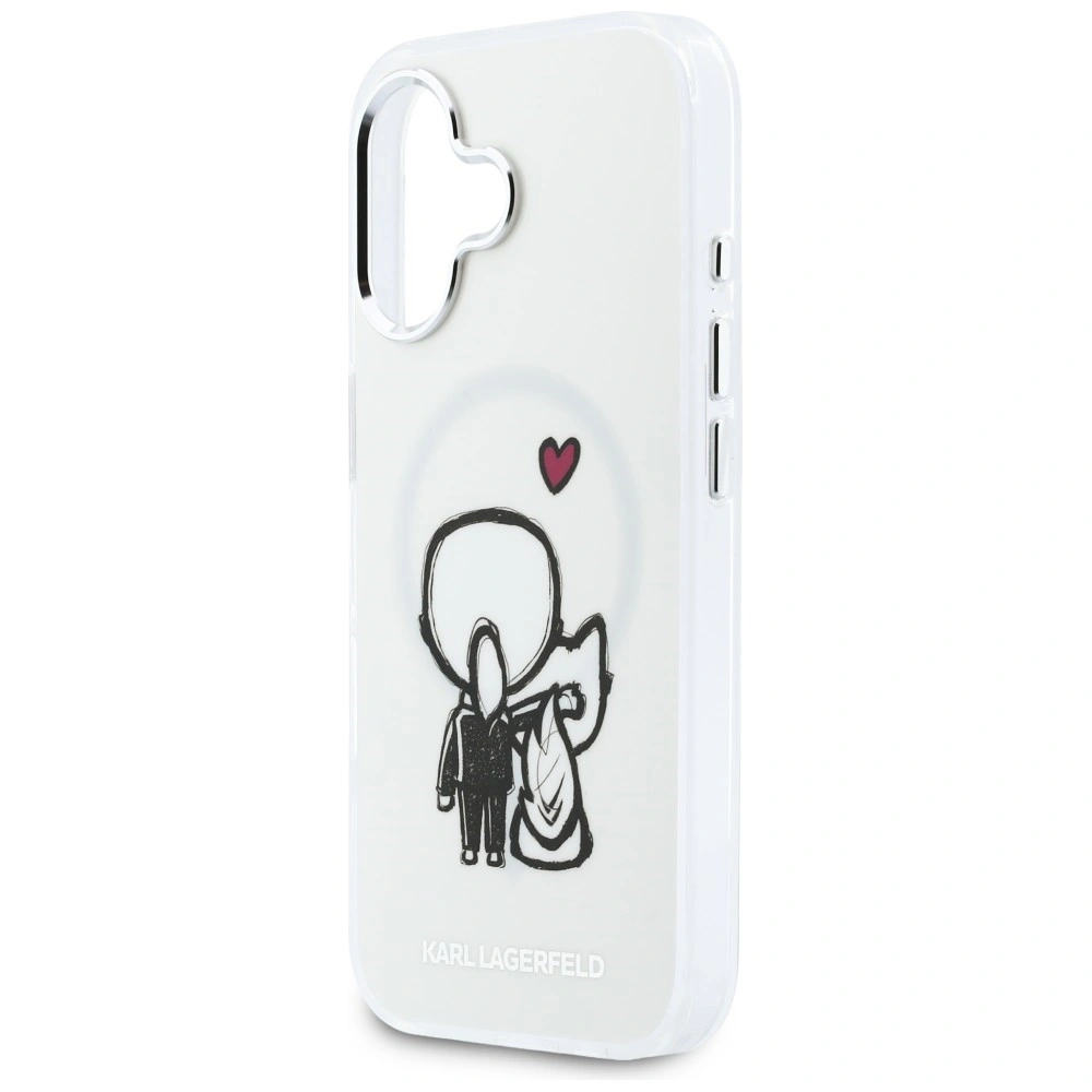 Etui Karl Lagerfeld Karl & Choupette Back MagSafe do Apple iPhone 17 przezroczysty