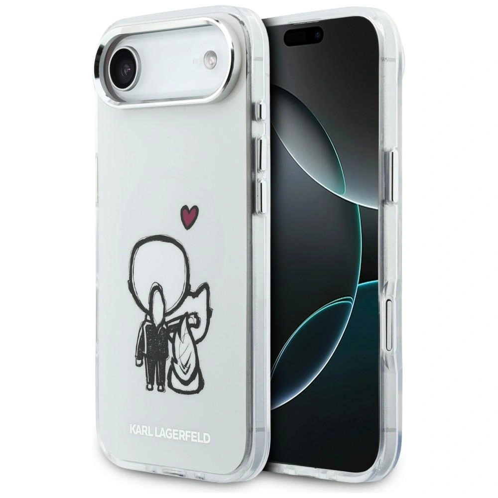 Etui Karl Lagerfeld Karl & Choupette Back MagSafe do Apple iPhone Air przezroczysty