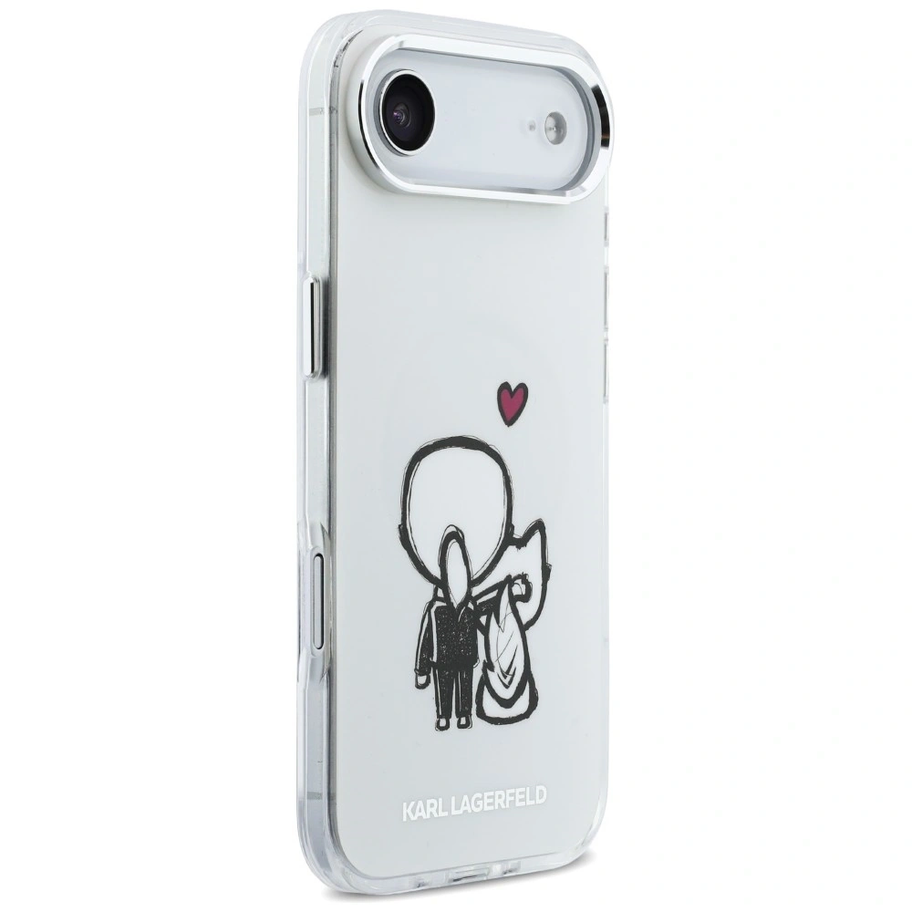 Etui Karl Lagerfeld Karl & Choupette Back MagSafe do Apple iPhone Air przezroczysty