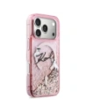 Etui Karl Lagerfeld Liquid Glitter Karl Script Logo MagSafe do Apple iPhone 17 Pro Max różowy