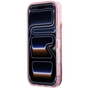 Etui Karl Lagerfeld Liquid Glitter Karl Script Logo MagSafe do Apple iPhone 17 Pro różowy