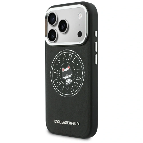 Etui Karl Lagerfeld Point & Choupette Sketch MagSafe do Apple iPhone 17 Pro czarny