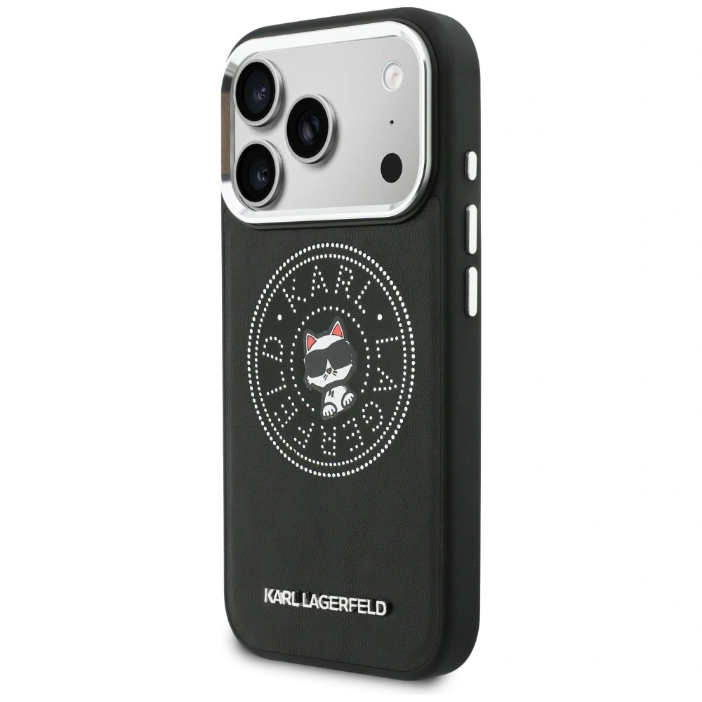 Etui Karl Lagerfeld Point & Choupette Sketch MagSafe do Apple iPhone 17 Pro czarny