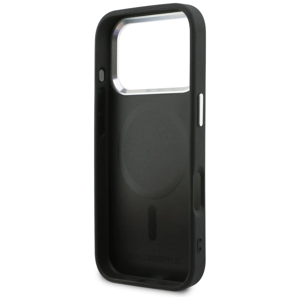 Etui Karl Lagerfeld Point & Choupette Sketch MagSafe do Apple iPhone 17 Pro Max czarny