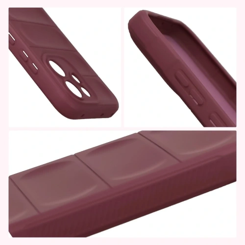 Pancerne etui Bizon Case Tur do Oppo Reno 15 F / FS burgundowe