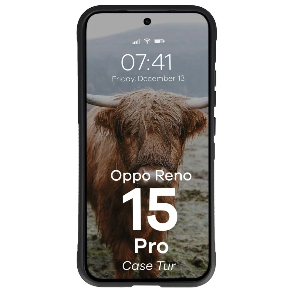 Pancerne etui Bizon Case Tur do Oppo Reno 15 Pro czarne