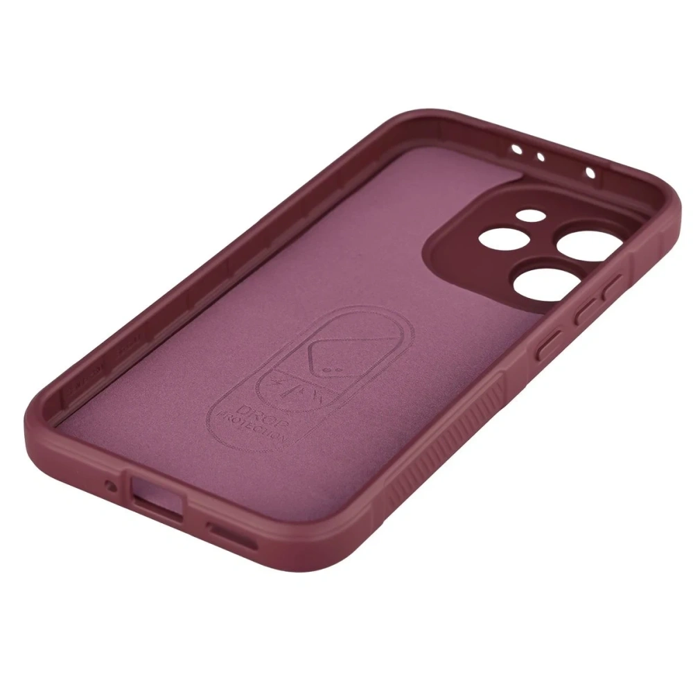 Pancerne etui Bizon Case Tur do Oppo Reno 15 Pro burgundowe