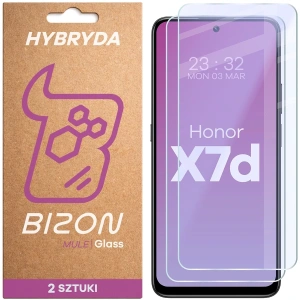 Elastyczne szkło hybrydowe Bizon Glass Mule Duo do Honor X7d [2 PACK]