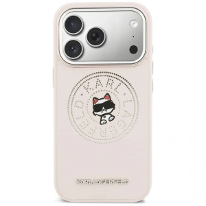 Etui Karl Lagerfeld Point & Choupette Sketch MagSafe do Apple iPhone 17 Pro Max różowy