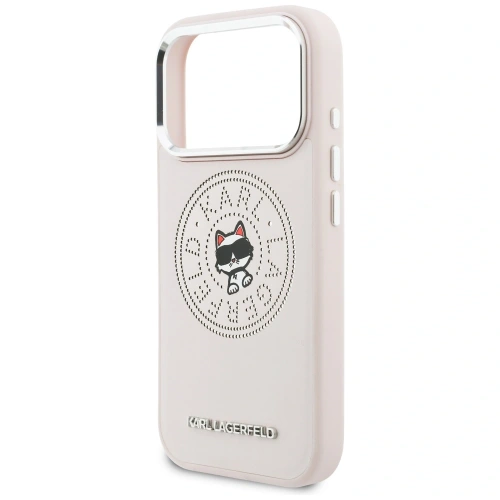 Etui Karl Lagerfeld Point & Choupette Sketch MagSafe do Apple iPhone 17 Pro różowy