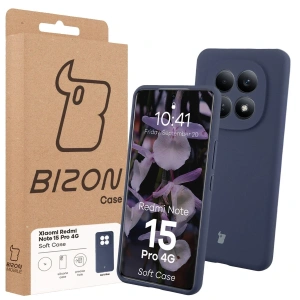 Silikonowe etui Bizon Soft Case do Xiaomi Redmi Note 15 Pro 4G ciemnoniebieskie