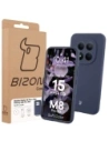 Silikonowe etui Bizon Soft Case do Xiaomi Redmi Note 15 Pro+ Plus 5G / POCO M8 Pro 5G ciemnoniebieskie