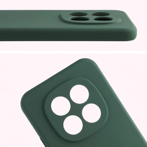 Silikonowe etui Bizon Soft Case do Xiaomi Redmi Note 15 Pro+ Plus 5G / POCO M8 Pro 5G ciemnozielone