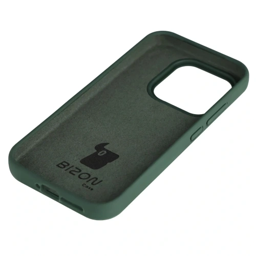 Silikonowe etui Bizon Soft Case do Xiaomi 17 ciemnozielone