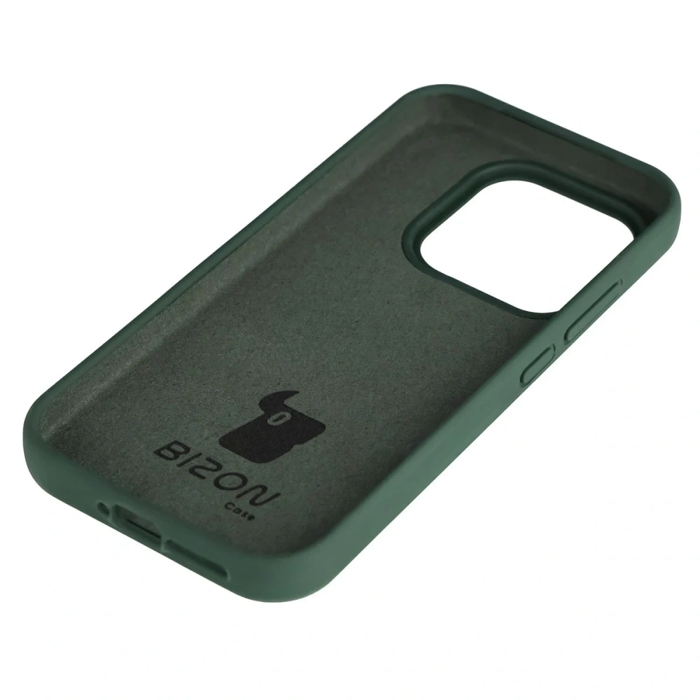 Silikonowe etui Bizon Soft Case do Xiaomi 17 ciemnozielone