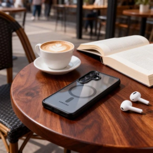 Etui Tech-Protect Magmat MagSafe do Samsung Galaxy S26 Black/clear