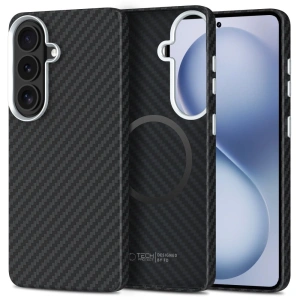 Etui Tech-Protect Ion Carbon MagSafe do Samsung Galaxy S26 Black/silver