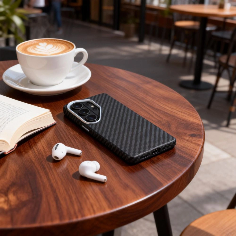 Etui Tech-Protect Ion Carbon MagSafe do Samsung Galaxy S26 Ultra Black/silver