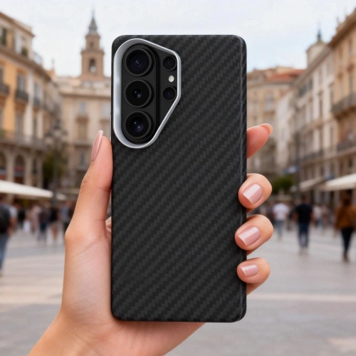 Etui Tech-Protect Ion Carbon MagSafe do Samsung Galaxy S26 Ultra Black/silver