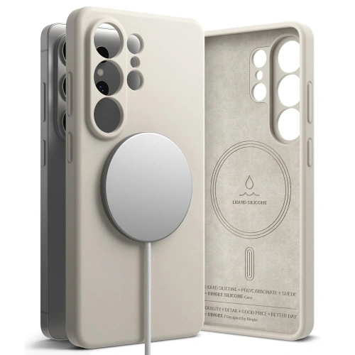 Etui Ringke Silicone Magnetic MagSafe do Samsung Galaxy S26 Ultra Stone