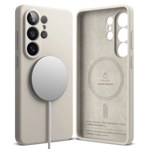 Etui Ringke Silicone Magnetic MagSafe do Samsung Galaxy S26 Ultra Stone