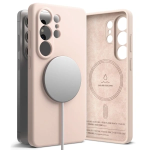 Etui Ringke Silicone Magnetic MagSafe do Samsung Galaxy S26 Ultra Pink Sand