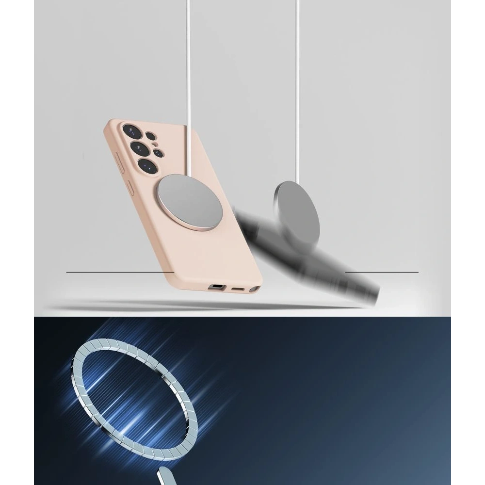 Etui Ringke Silicone Magnetic MagSafe do Samsung Galaxy S26 Ultra Pink Sand