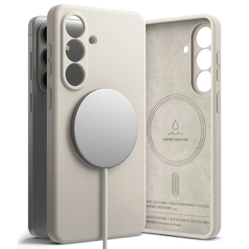 Etui Ringke Silicone Magnetic MagSafe do Samsung Galaxy S26+ Plus Stone