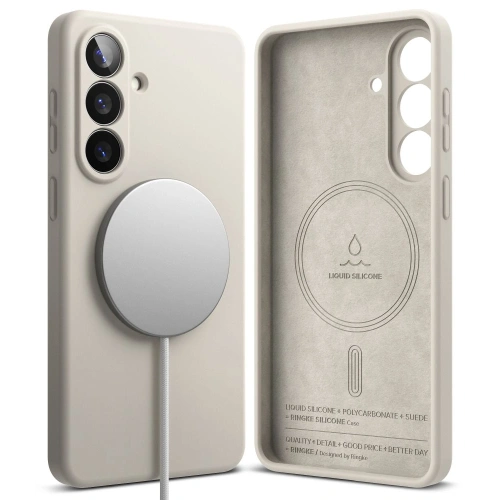 Etui Ringke Silicone Magnetic MagSafe do Samsung Galaxy S26+ Plus Stone