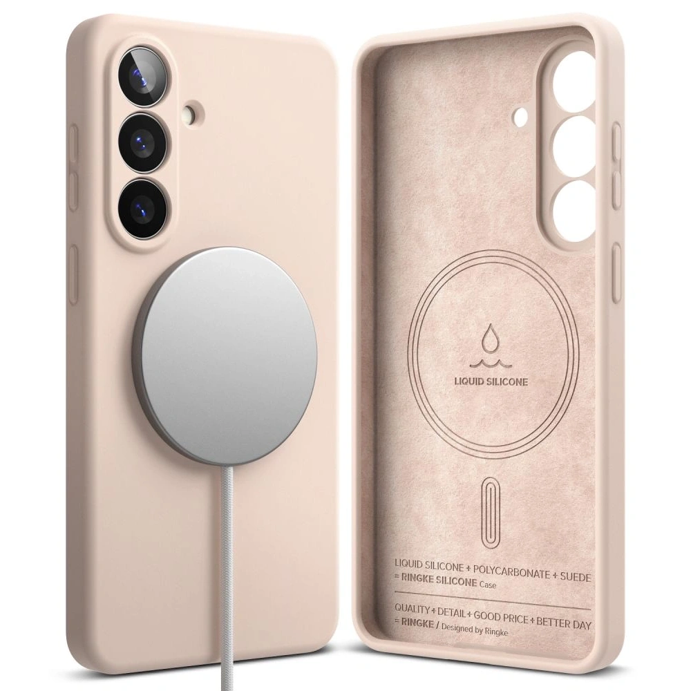 Etui Ringke Silicone Magnetic MagSafe do Samsung Galaxy S26+ Plus Pink Sand